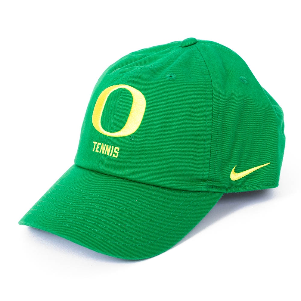 Classic Oregon O, Nike, Green, Curved Bill, Cotton, Accessories, Unisex, Tennis, Twill, Unstructured, Adjustable, Hat, 882859